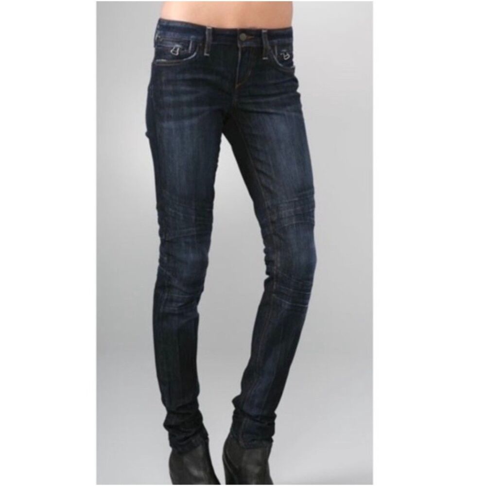 Joe’s Skinny Leg Chelsea Fit Moto Jeans In Paradis Wash 25